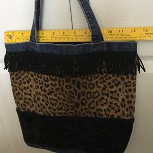 NWOT Handmade Embellished Tote Bag